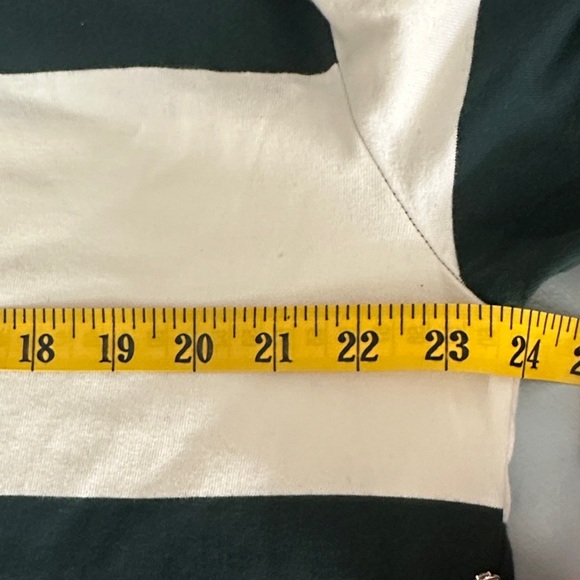 Roots Green and White Striped Rugby Maxi Dress Preppy Polo Women’s Large Organic - Picture 7 of 10